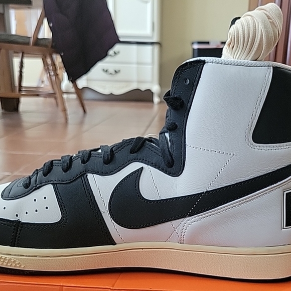 Size 14 Men's-Nike Terminator High PRM FD0394-030 Phantom Black/Black Pale Vanil - Picture 5 of 16